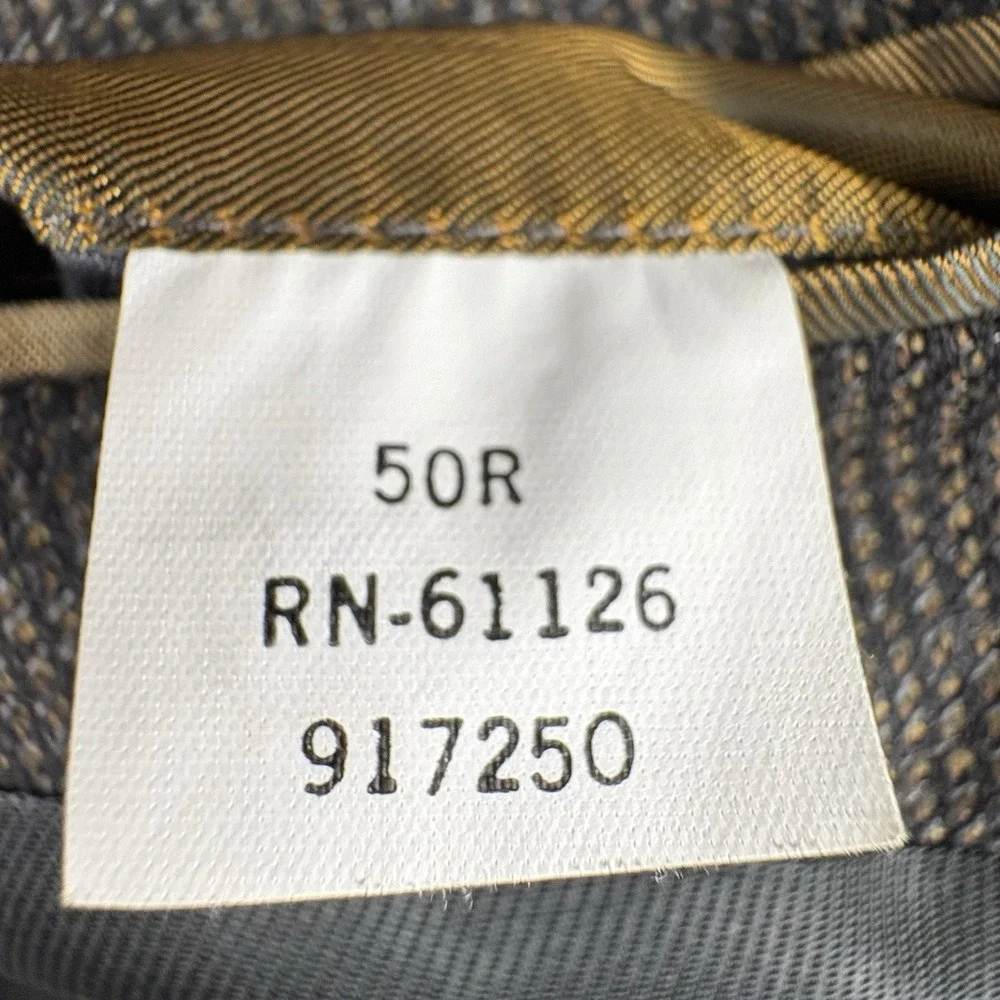 Vintage 90s Roberto Villini Collezione Blazer Men's 50R Brown Lambswool Tweed